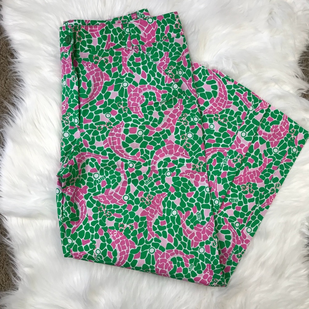 Lilly Pulitzer Golfin Capri size 4 pink and green